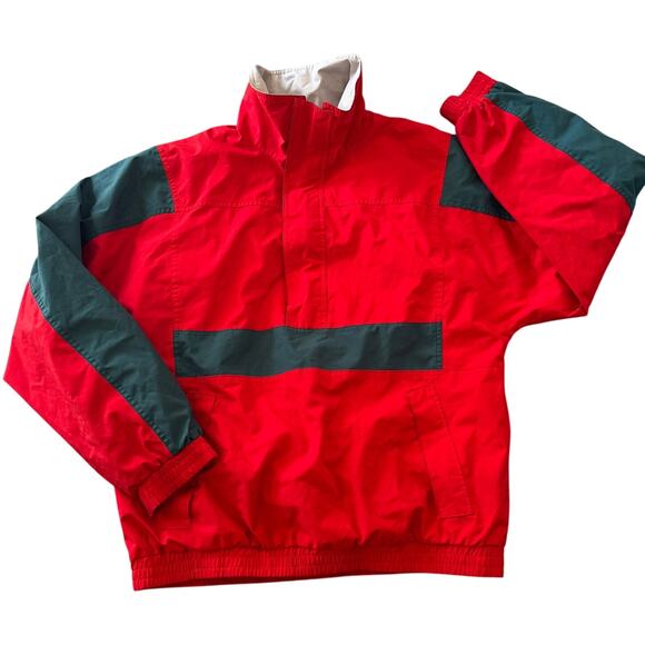 Vintage 90s Eddie Bauer Gore Tex Red Green Pullover Windbreaker Men Size Medium - Picture 1 of 14